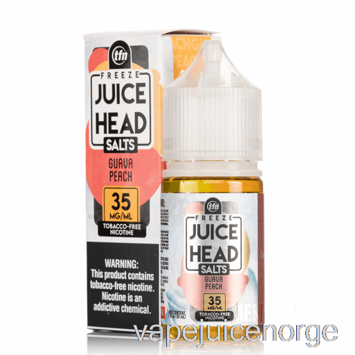 Vape Med Nikotin Fryse Guava Fersken - Juice Hode Salter - 30ml 35mg